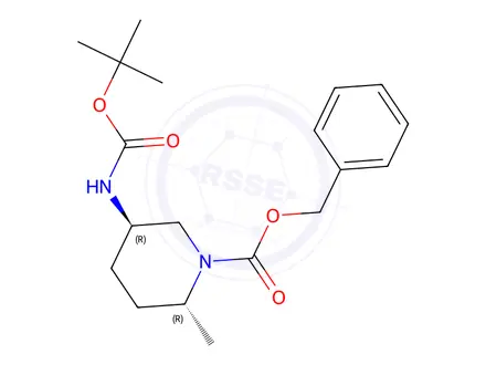 Chemical structure of rel-Benzyl (2R,5R)-5-((tert-butoxycarbonyl)amino)-2-methylpiperidine-1-carboxylate