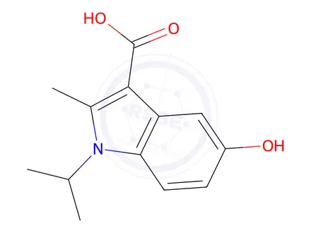 Chemical structure of 5-Hydroxy-1-isopropyl-2-methyl-1h-indole-3-carboxylic acid