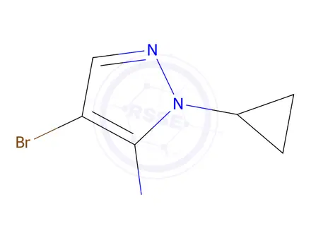 Chemical structure of 4-Bromo-1-cyclopropyl-1H-pyrazol-5-amine