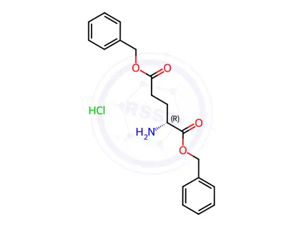Chemical structure of H-D-GLU(OBZL)-OBZL HCL