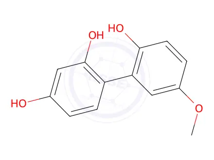 Chemical structure of [1,1-Biphenyl]-2,2,4-triol,5-methoxy-(9CI)