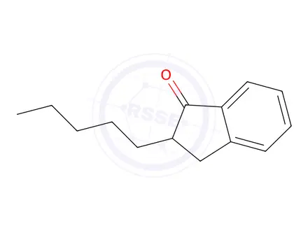 Chemical structure of 2-Pentyl-2,3-dihydro-1H-inden-1-one