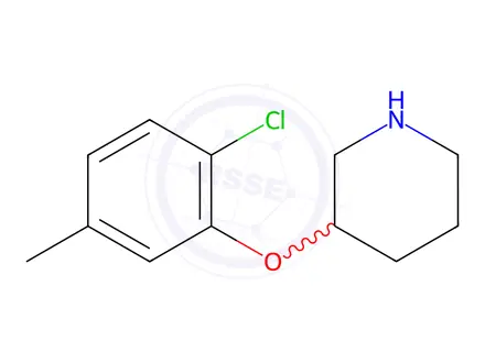Chemical structure of 3-(2-Chloro-5-methylphenoxy)piperidine