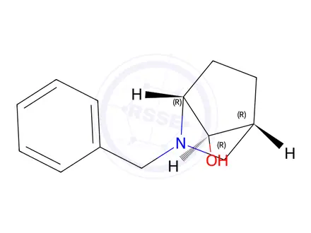 Chemical structure of rel-(1R,4R,7R)-2-(Phenylmethyl)-2-azabicyclo[2.2.1]heptan-7-ol