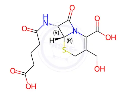 Chemical structure of Desacetyl glutaryl 7-aminocephalosporanic Acid