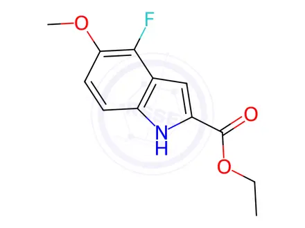 Chemical structure of 4-Fluoro-5-methoxy-1H-indole-2-carboxylic acid ethyl ester