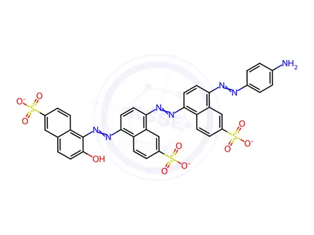 Chemical structure of trisodium 8-[[4-[(4-aminophenyl)azo]-6-sulphonatonaphthyl]azo]-5-[(2-hydroxy-6-sulphonatonaphthyl)azo]naphthalene-2-sulphonate