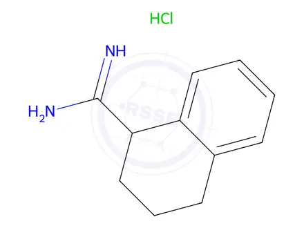 Chemical structure of 1,2,3,4-tetrahydronaphthalene-1-carboximidamide hydrochloride