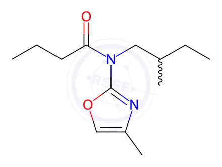 Chemical structure of N-(2-Methylbutyl)-N-(4-methyloxazol-2-yl)butyramide
