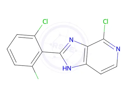 Chemical structure of 4-Chloro-2-(2,6-dichlorophenyl)-3H-iMidazo[4,5-c]pyridine