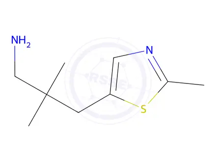 Chemical structure of 2,2-Dimethyl-3-(2-methylthiazol-5-yl)propan-1-amine