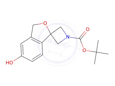 Chemical structure of Tert-butyl 5'-hydroxy-3'H-spiro[azetidine-3,1'-isobenzofuran]-1-carboxylate