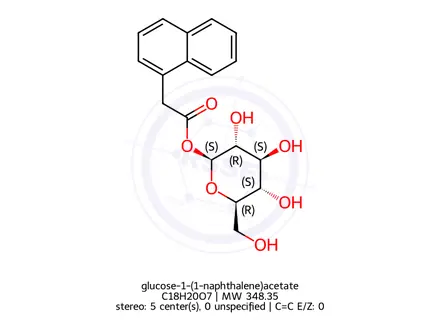 Chemical structure of glucose-1-(1-naphthalene)acetate