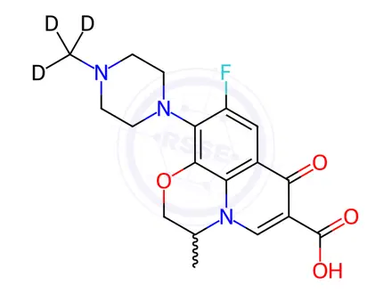 Chemical structure of Ofloxacine-[D3]