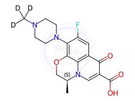 Chemical structure of Levofloxacin-D3