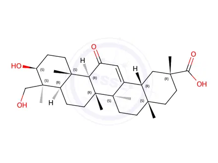 Chemical structure of 24-Hydroxyglycyrrhetate