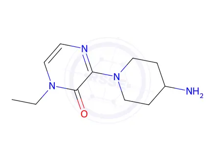 Chemical structure of 3-(4-aminopiperidin-1-yl)-1-ethylpyrazin-2(1H)-one