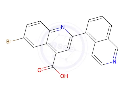 Chemical structure of 6-Bromo-2-(isoquinolin-5-yl)quinoline-4-carboxylic acid
