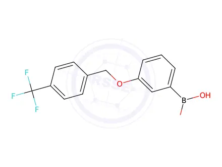 Chemical structure of (3-((4-(Trifluoromethyl)benzyl)oxy)phenyl)boronic acid