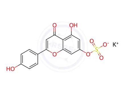 Chemical structure of Apigenin-7-O-sulfate Potassium Salt