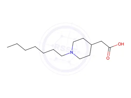 Chemical structure of 2-(1-heptylpiperidin-4-yl)acetic acid