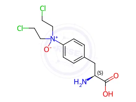 Chemical structure of rac-Melphalan N-Oxide Dihydrochloride Impurity