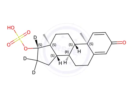 Chemical structure of Boldenone 17-Sulfate-d3