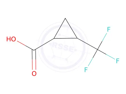 Chemical structure of trans-2-(Trifluoromethyl)cyclopropanecarboxylic Acid