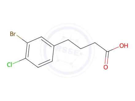 Chemical structure of 4-(3-Bromo-4-chlorophenyl)butanoic acid