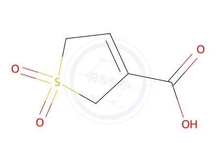 Chemical structure of 1,1-Dioxo-2,5-dihydro-1lambda6-thiophene-3-carboxylic Acid