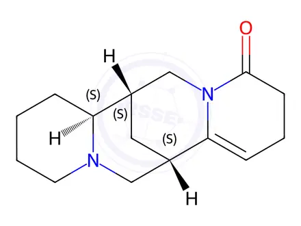 Chemical structure of (7S)-2,3,7,7aβ,8,9,10,11,13,14-Decahydro-7α,14α-methano-4H,6H-dipyrido[1,2-a:1',2'-e][1,5]diazocin-4-one
