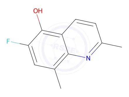 Chemical structure of 6-Fluoro-2,8-dimethylquinolin-5-ol