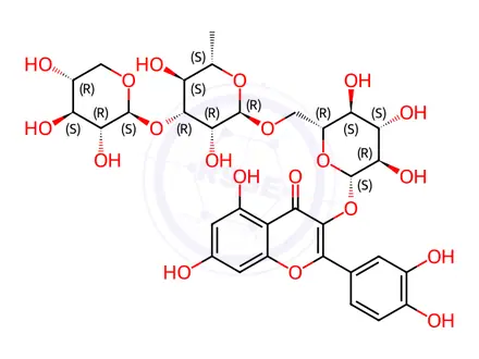 Chemical structure of Rutoside Trihydrate Impurity 22 (Rutoside Trihydrate EP Impurity F)