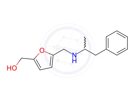 Chemical structure of Amphetamine-5-((Methyl)2-furanmethanol)