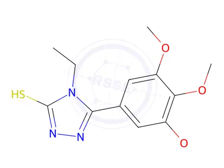 Chemical structure of 4-ETHYL-5-(3,4,5-TRIMETHOXYPHENYL)-4H-1,2,4-TRIAZOLE-3-THIOL