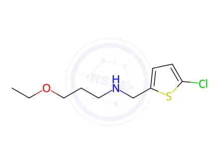 Chemical structure of N-((5-chlorothiophen-2-yl)methyl)-3-ethoxypropan-1-amine