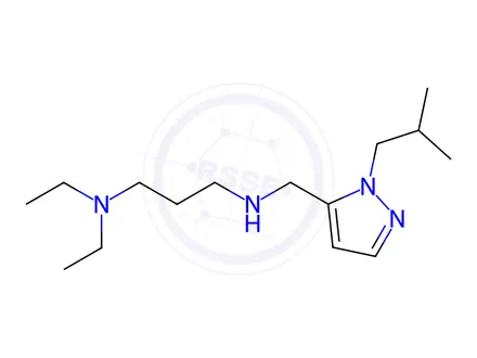 Chemical structure of N,N-diethyl-N'-[(1-isobutyl-1H-pyrazol-5-yl)methyl]propane-1,3-diamine