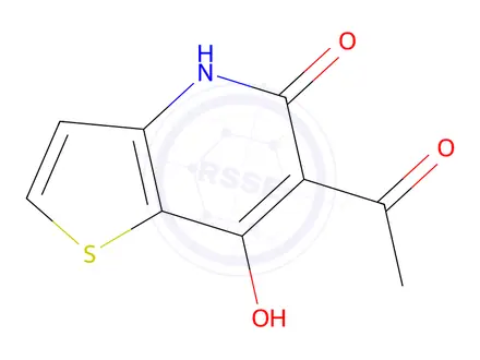 Chemical structure of 6-Acetyl-7-hydroxythieno[3,2-b]pyridin-5(4H)-one