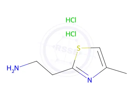 Chemical structure of [2-(4-methyl-1,3-thiazol-2-yl)ethyl]amine dihydrochloride