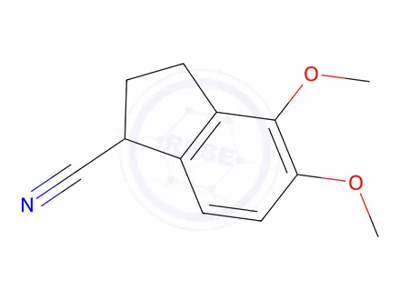 Chemical structure of 2,3-DIHYDRO-4,5-DIMETHOXY-1H-INDENE-1-CARBONITRILE