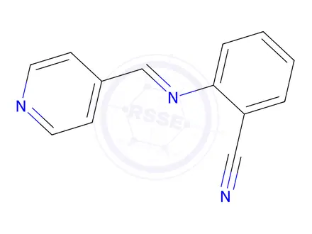 Chemical structure of 2-[(E)-(Pyridin-4-ylmethylidene)amino]benzonitrile