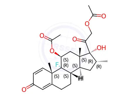Chemical structure of Dexamethasone 11,21-diacetate