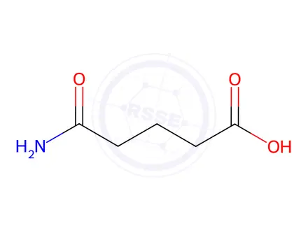 Chemical structure of 5-Amino-5-oxopentanoic acid