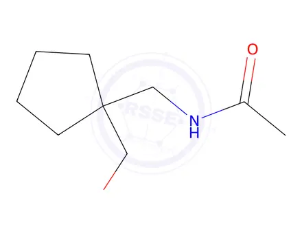 Chemical structure of N-{[1-(hydroxymethyl)cyclopentyl]methyl}acetamide