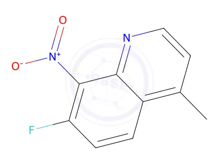 Chemical structure of 7-Fluoro-4-methyl-8-nitroquinoline