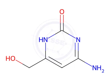 Chemical structure of 2(1H)-Pyrimidinone, 4-amino-6-(hydroxymethyl)-(9CI)