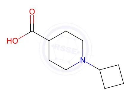 Chemical structure of 1-cyclobutylpiperidine-4-carboxylic acid