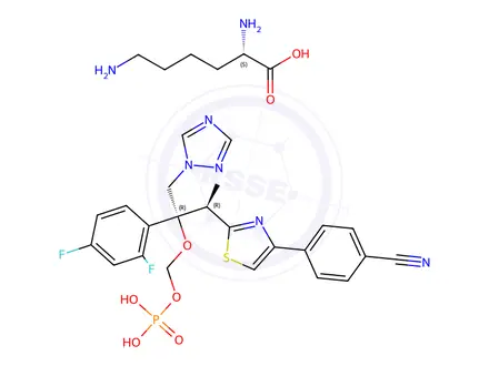 Chemical structure of Fosravuconazole L-Lysine