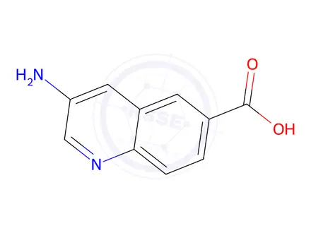 Chemical structure of 3-aminoquinoline-6-carboxylic acid