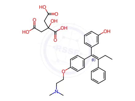 Chemical structure of Droloxifene Citrate